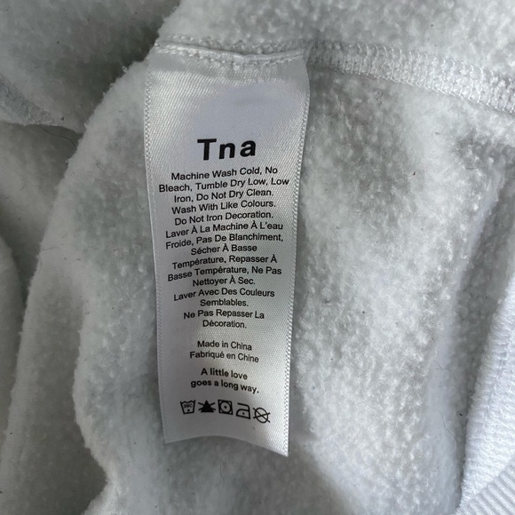 White TNA logo Hoodie size XS - Picture 5 of 7